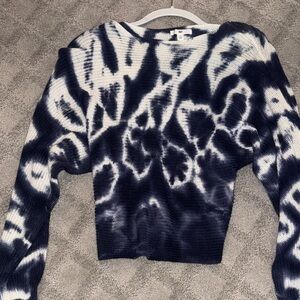 Nordstrom Navy and White Crew Neck Sweater